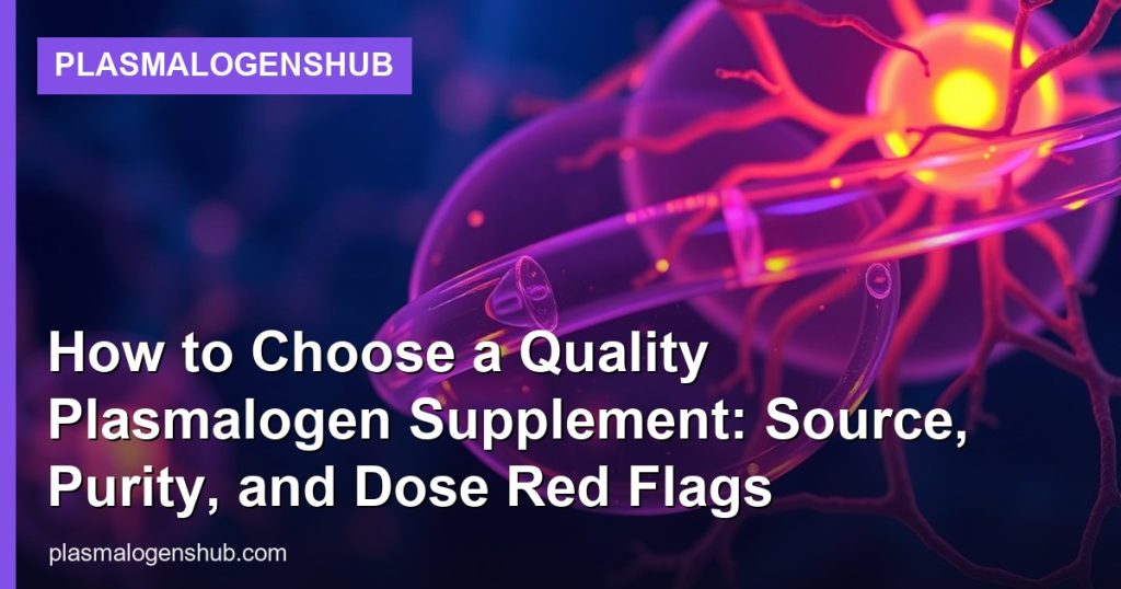 How to Choose a Quality Plasmalogen Supplement: Source, Purity, and Dose Red Flags - PlasmalogensHub