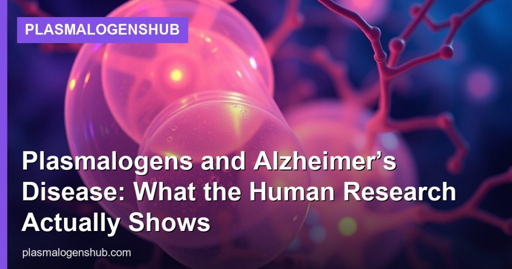 Plasmalogens and Alzheimer’s Disease: What the Human Research Actually Shows - PlasmalogensHub