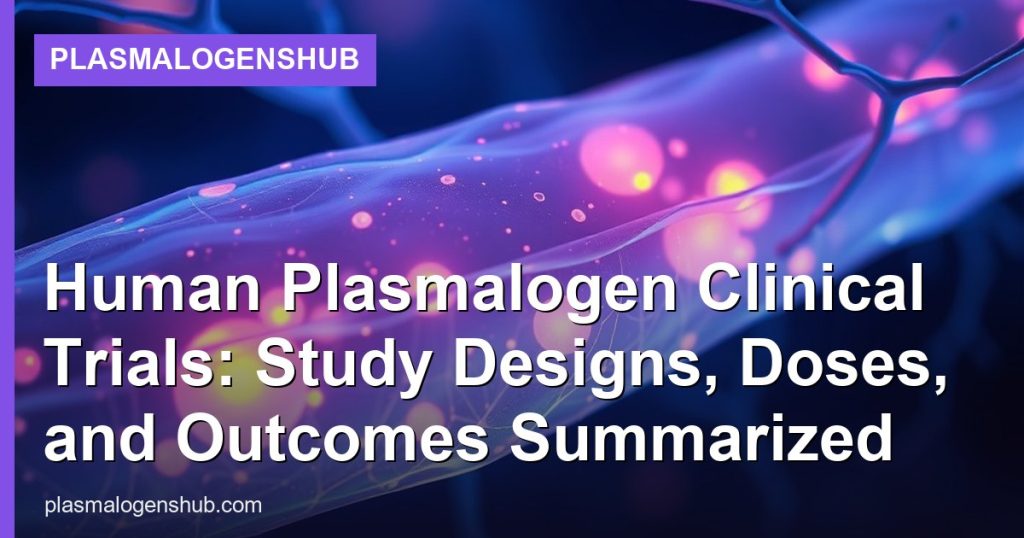 Human Plasmalogen Clinical Trials: Study Designs, Doses, and Outcomes Summarized - PlasmalogensHub