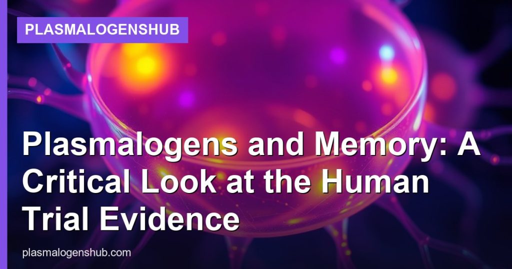 Plasmalogens and Memory: A Critical Look at the Human Trial Evidence - PlasmalogensHub