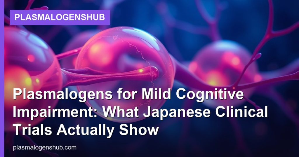 Plasmalogens for Mild Cognitive Impairment: What Japanese Clinical Trials Actually Show - PlasmalogensHub