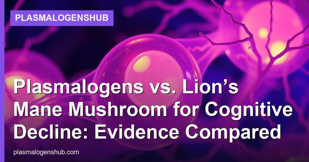 Plasmalogens vs. Lion’s Mane Mushroom for Cognitive Decline: Evidence Compared - PlasmalogensHub