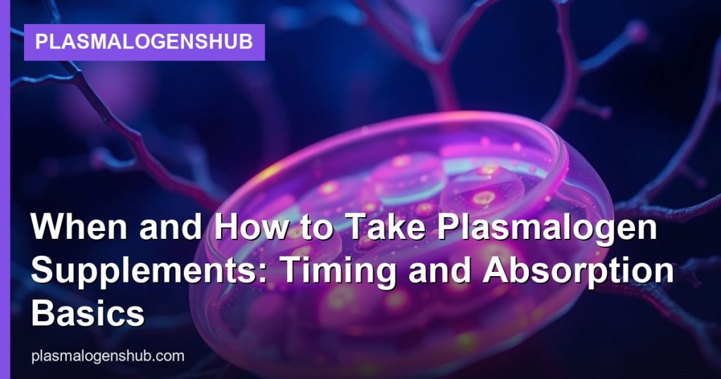 When and How to Take Plasmalogen Supplements: Timing and Absorption Basics - PlasmalogensHub