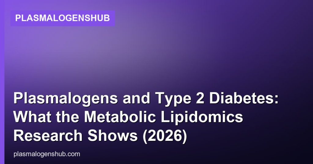 Plasmalogens and Type 2 Diabetes: What the Metabolic Lipidomics Research Shows (2026) - PlasmalogensHub